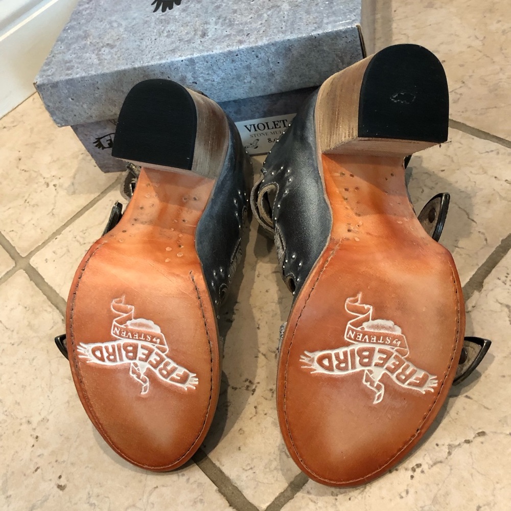 TODAY 🔥 ONLY FREEBIRDS VIOLET sandals size 8 NIB stone multi - Picture 3 of 4